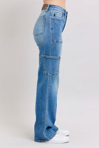 Judy Blue 90's Straight Cargo Style HW Jean