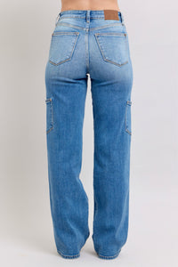 Judy Blue 90's Straight Cargo Style HW Jean