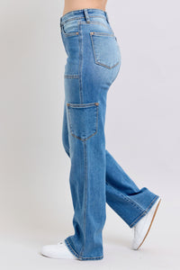 Judy Blue 90's Straight Cargo Style HW Jean