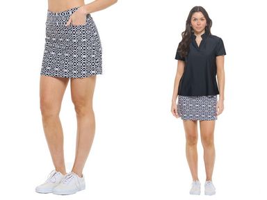 Giselle Black & White Skort w/ 2 Pockets