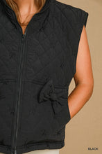 Load image into Gallery viewer, The Queen Quilted Bow Vest
