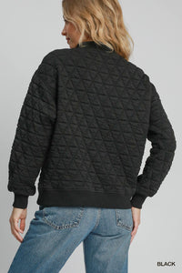 City Chic Quilted Quarter Zip up