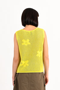 The Chartreuse Flower Sweater Tank