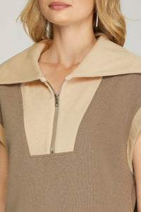 The Timeless Mocha Drop Shoulder Top