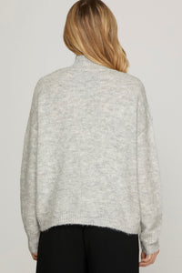 Sparkling Snowflake Grey Sweater