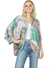 Load image into Gallery viewer, Silky Patchwork Print Kimono
