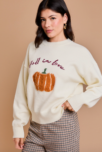 Fall In Love Cream Sweater