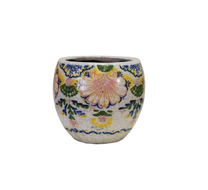 Floral 5" Terracotta Planter