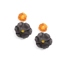 Load image into Gallery viewer, Metallic Double Flower Earring
