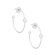 Load image into Gallery viewer, Single Crystal Hoop Earring
