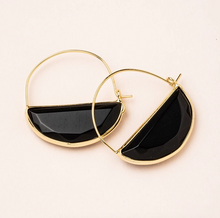 Load image into Gallery viewer, Stone Prism Hoop Earring
