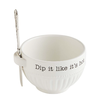 Debossed Dip Bowl & Spreader Set